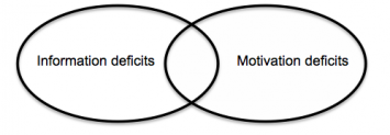 Figure 1. Informational and motivational deficits that prevent action.