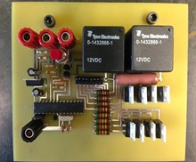 Fig. 6 (b) a picture of the fabricated control circuit board.